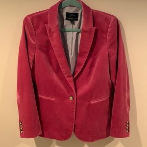 Pink velvet blazer